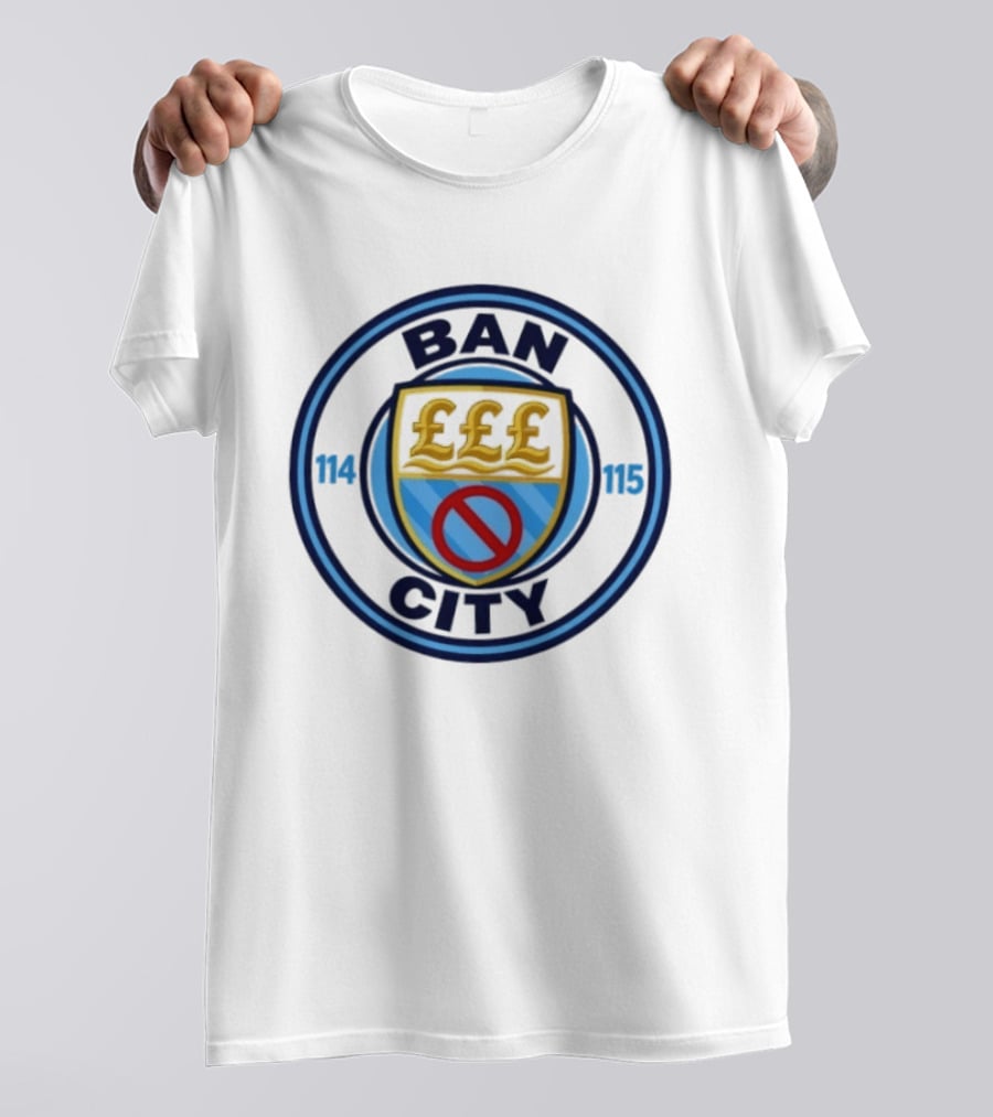 Ban City 114 115 Football Club Premier League Logo Pound Symbol Circle T-Shirt