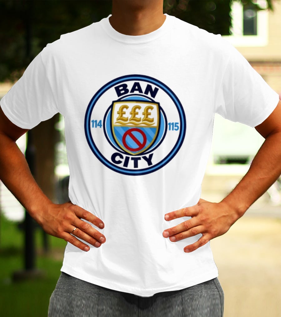 Ban City 114 115 Football Club Premier League Logo Pound Symbol Circle T-Shirt