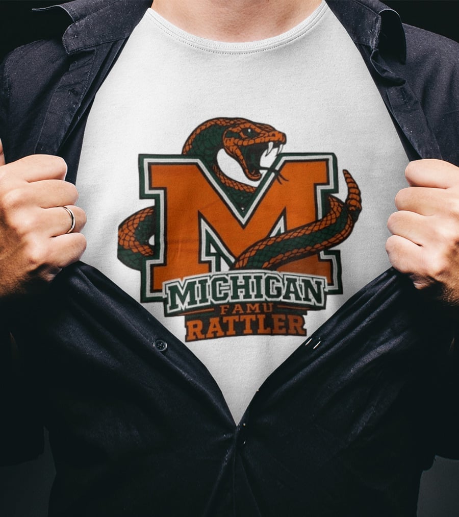 Michigan FAMU Rattler Snake M Rattlers T-Shirt