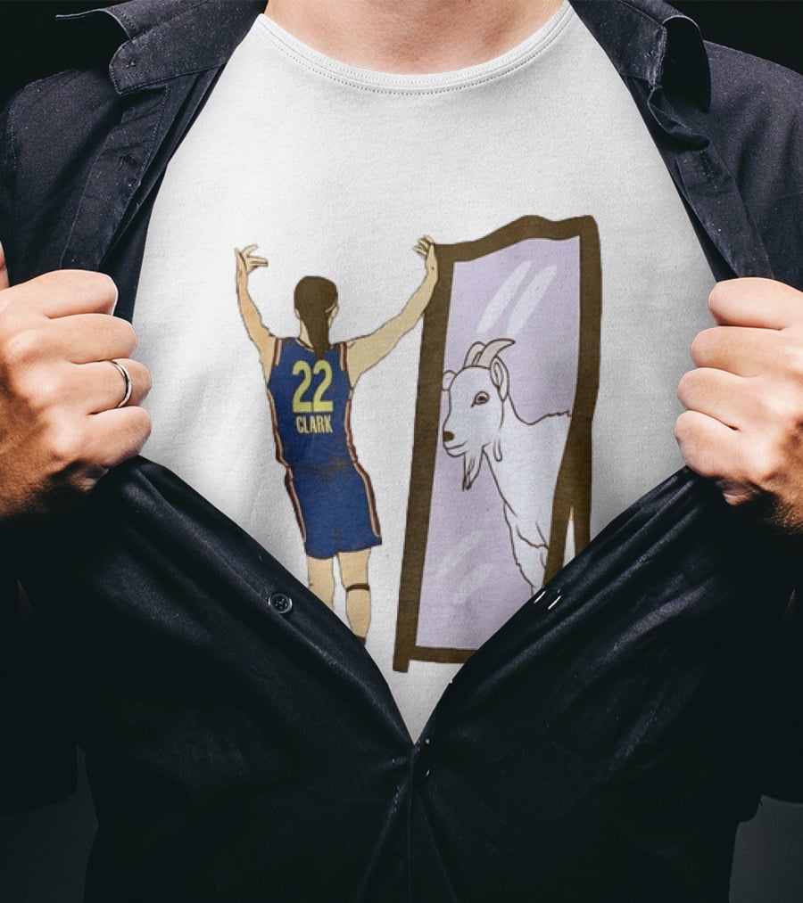 Caitlin Clark 22 Goat Indiana Fever Mirror T-Shirt