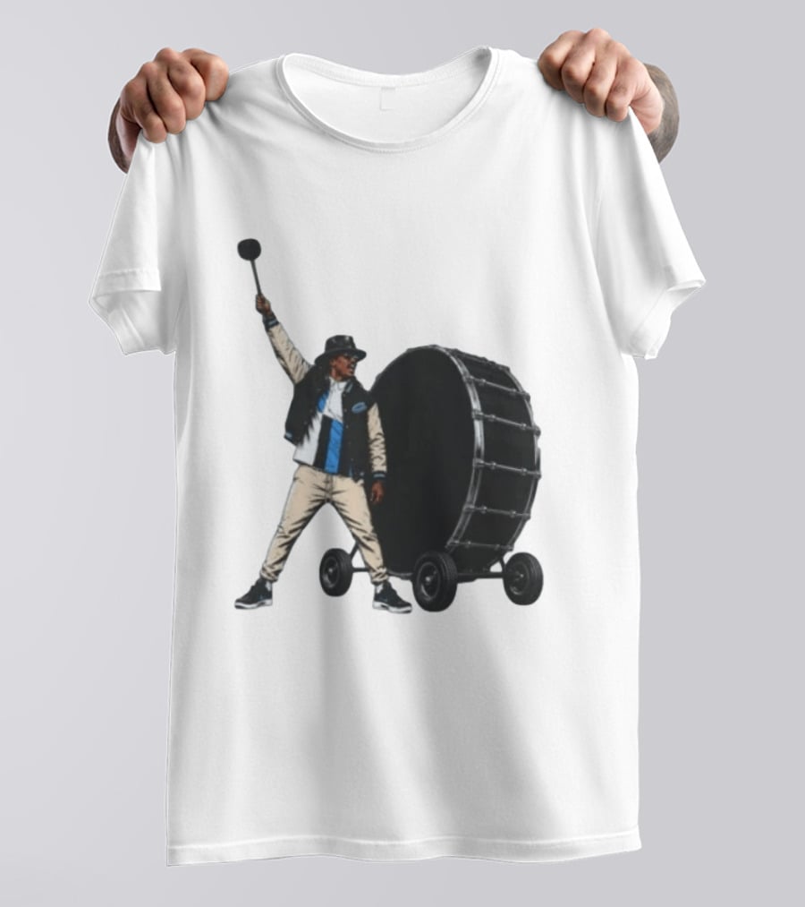 Carolina Panthers Football Culture Supporter With Drum T-Shirt