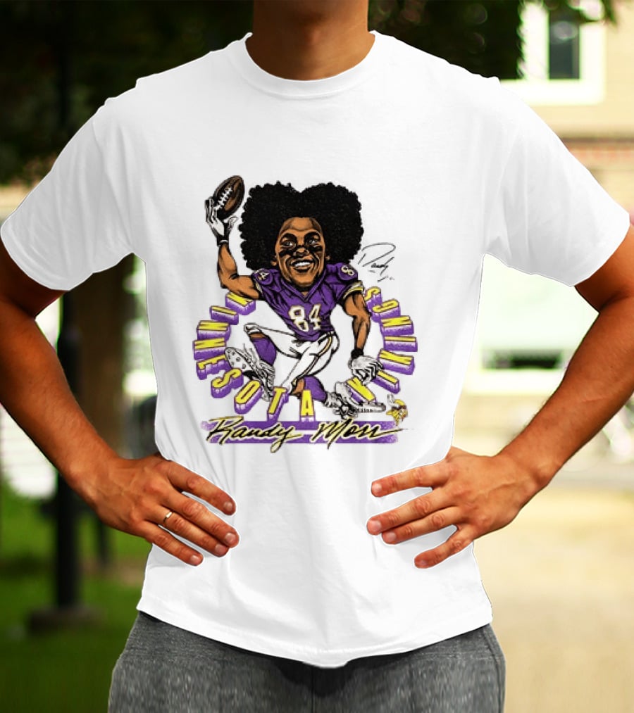 Minnesota Vikings Randy Moss Caricature Player 84 T-Shirt