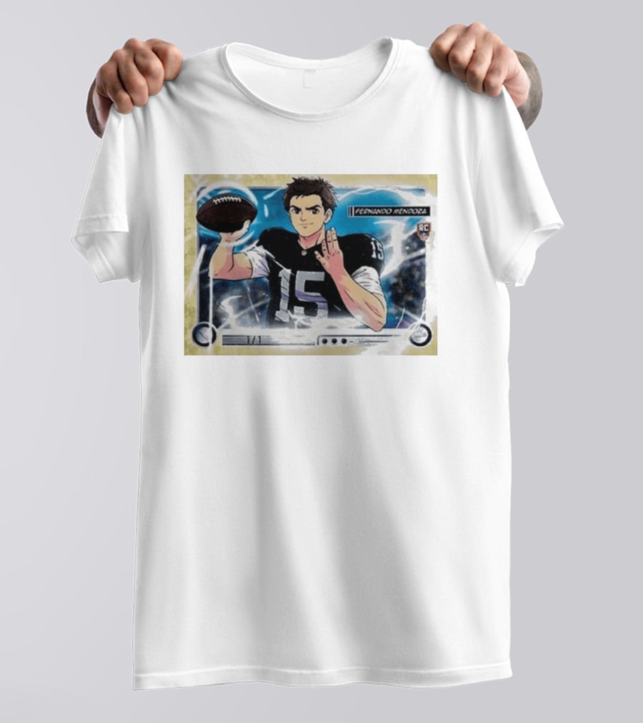 Fernando Mandoza Anime Football Trading Card Las Vegas RC Ultra Rare T-Shirt