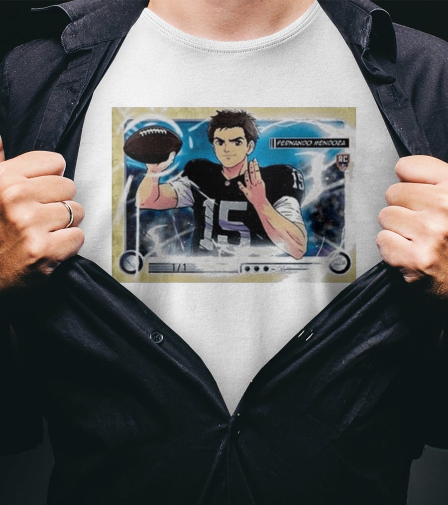 Fernando Mandoza Anime Football Trading Card Las Vegas RC Ultra Rare T-Shirt