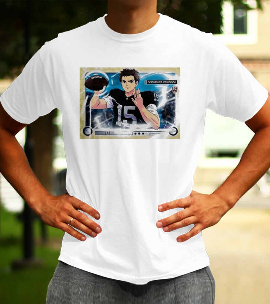 Fernando Mandoza Anime Football Trading Card Las Vegas RC Ultra Rare T-Shirt
