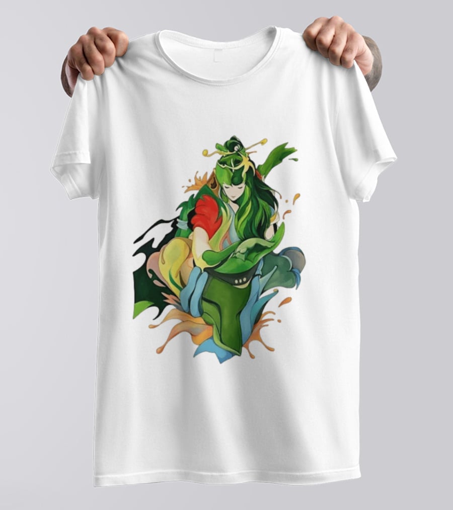 Shun Of Andromeda Saint Seiya Anime Character Art Green And Red T-Shirt
