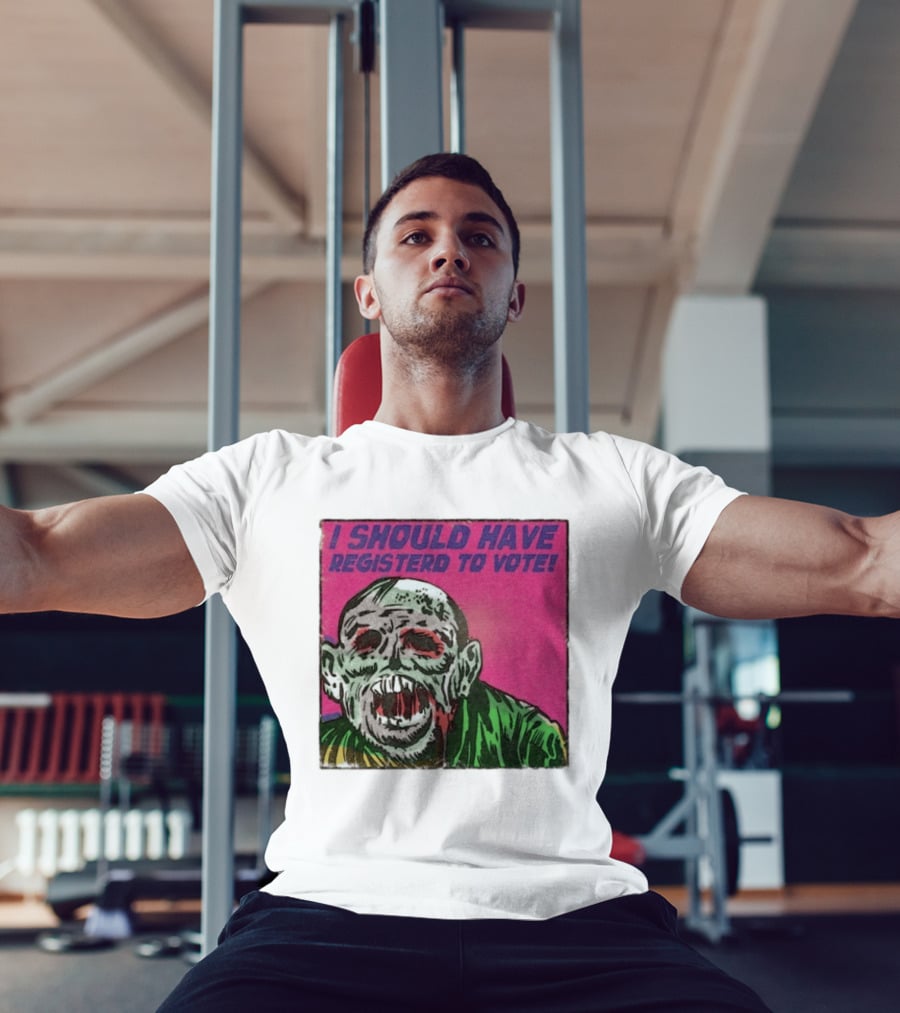 Zombie Meme I Should Have Registered To Vote תובבש Uteזחגרט Zombiebo T-Shirt