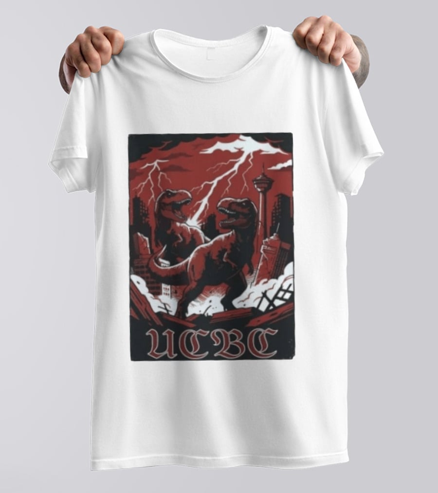 UCalgary UCBC Bhangra Rex Dinosaur City Destruction T-Shirt
