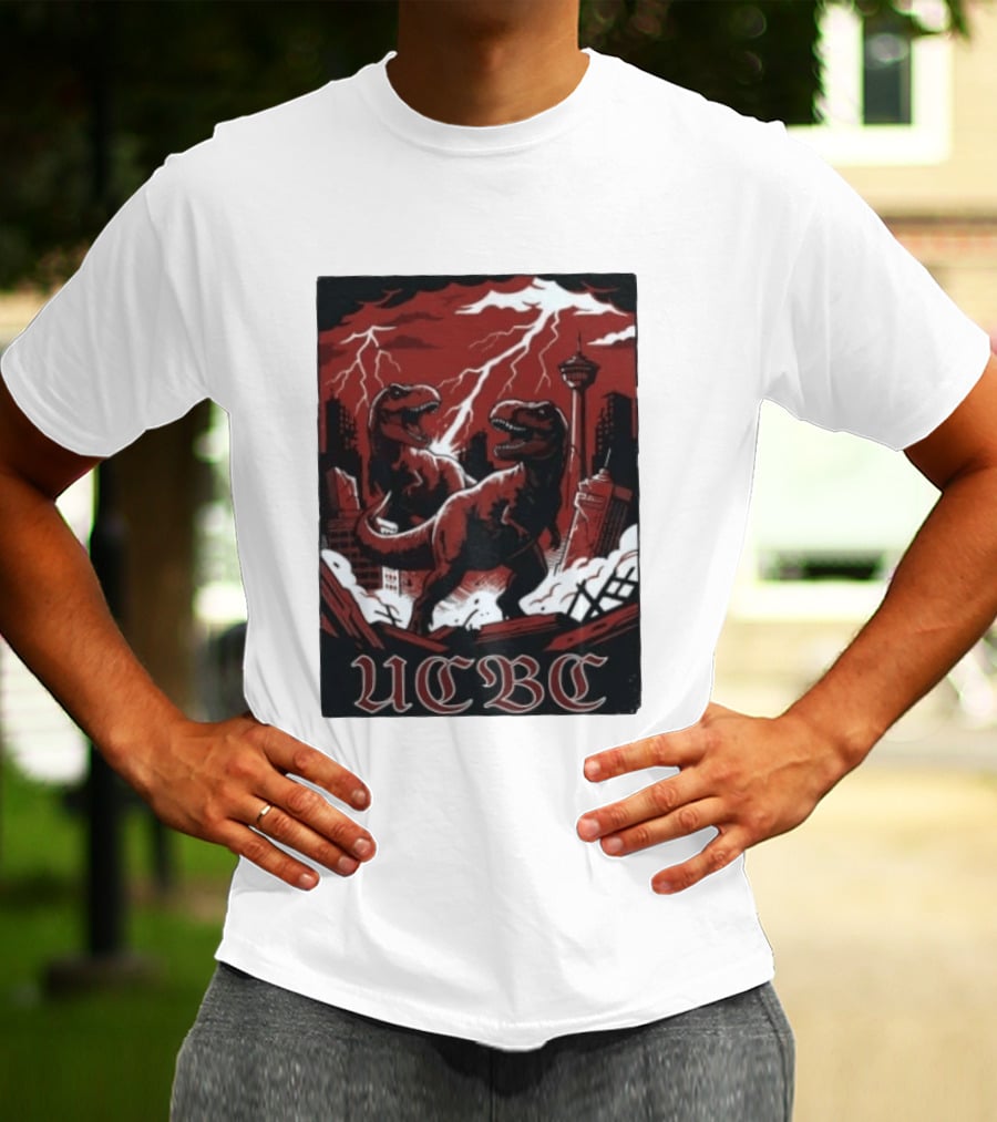 UCalgary UCBC Bhangra Rex Dinosaur City Destruction T-Shirt