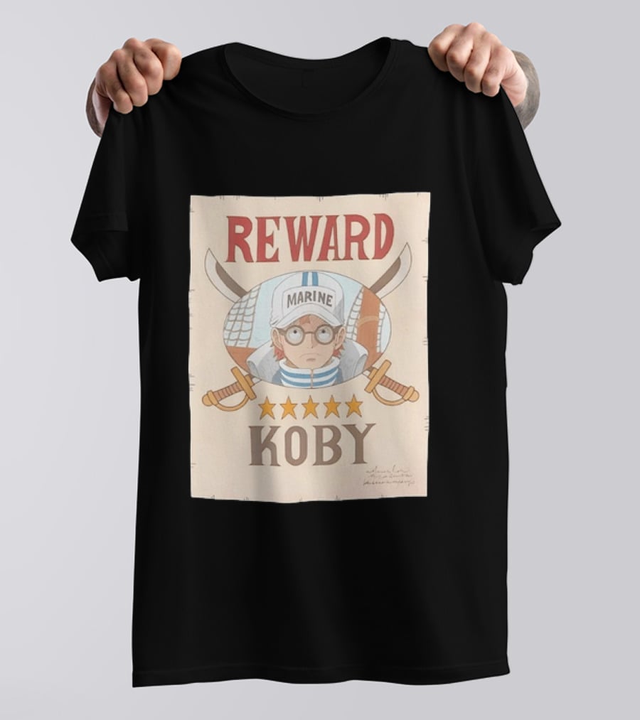 Reward Marine Koby One Piece Anime Five Stars T-Shirt