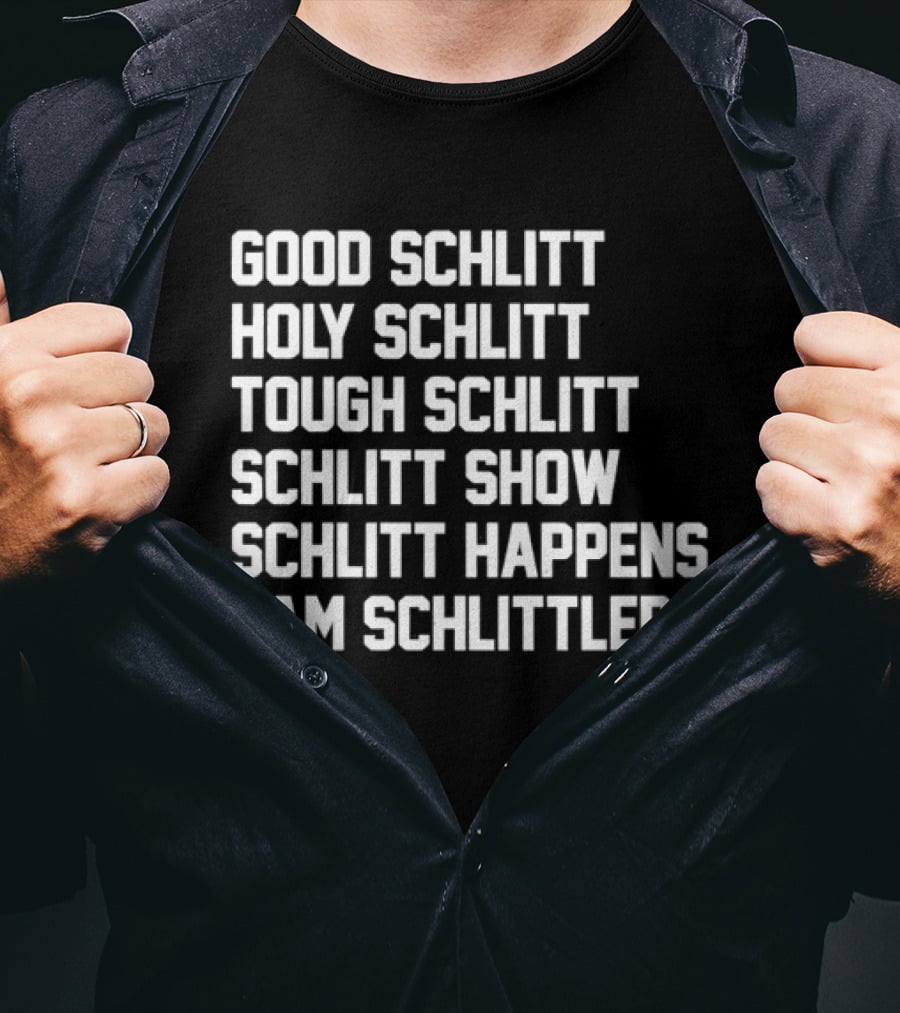 Good Schlitt Holy Schlitt Tough Schlitt Cam Schlittler Yankees MLB Block Lettering T-Shirt