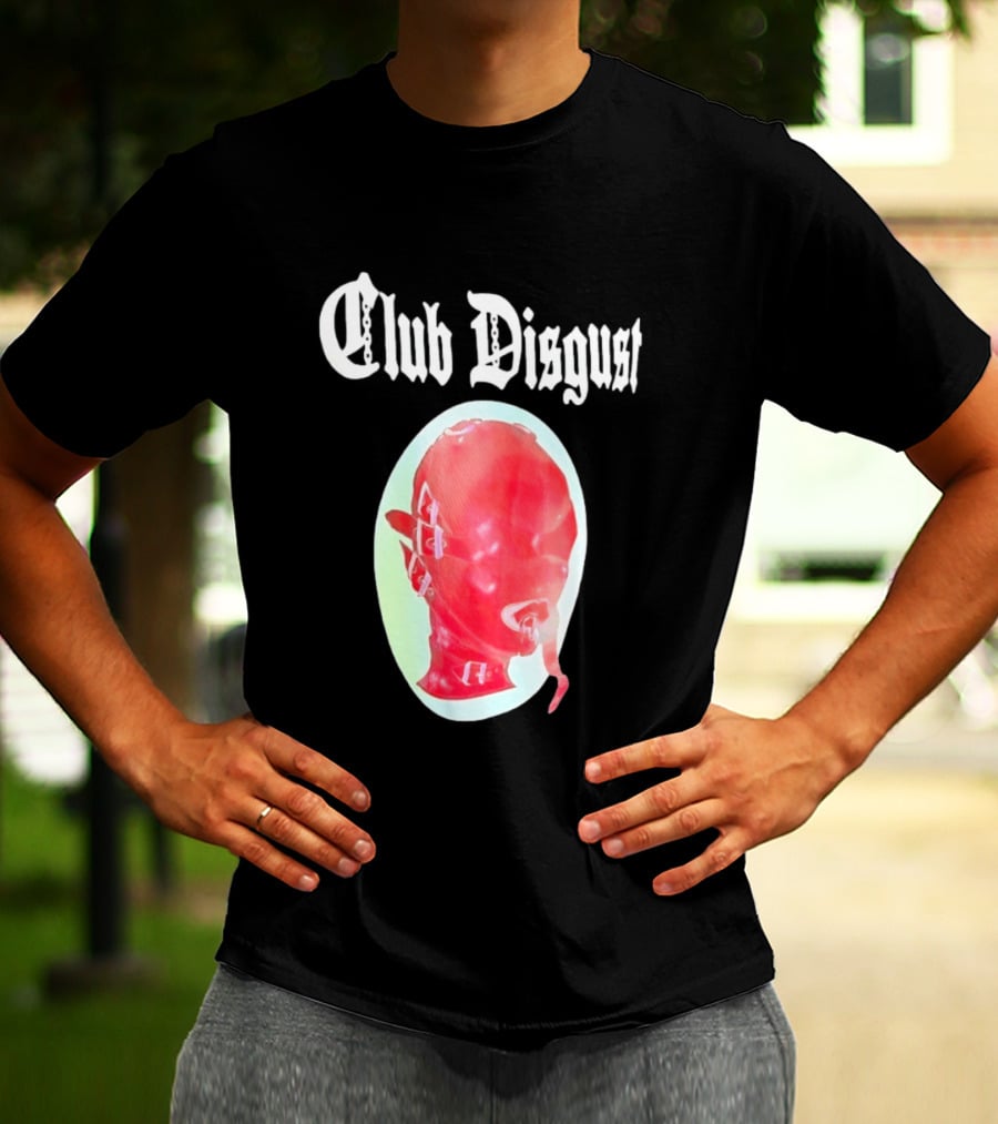 Club Disgust Red Mask Fetish Aesthetic Goth Fashion T-Shirt