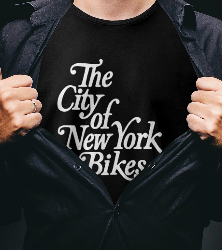 The City Of New York Bikes NYC Cycling Urban Bicycle Ride T-Shirt