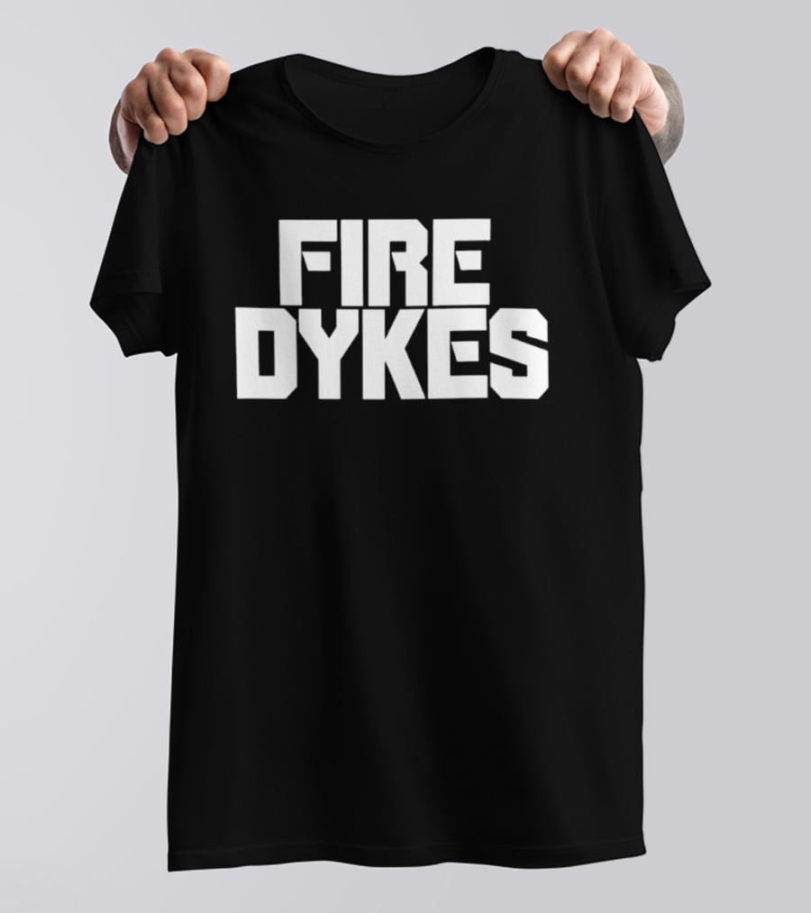 Lesbian Pride LGBTQ Queer Activism Fire Dykes T-Shirt