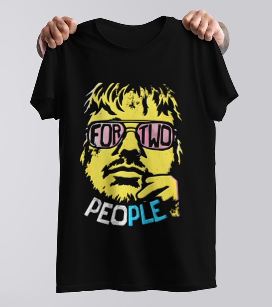 FOR TWO PEOPLE Man Wearing Sunglasses Chin Resting T-Shirt