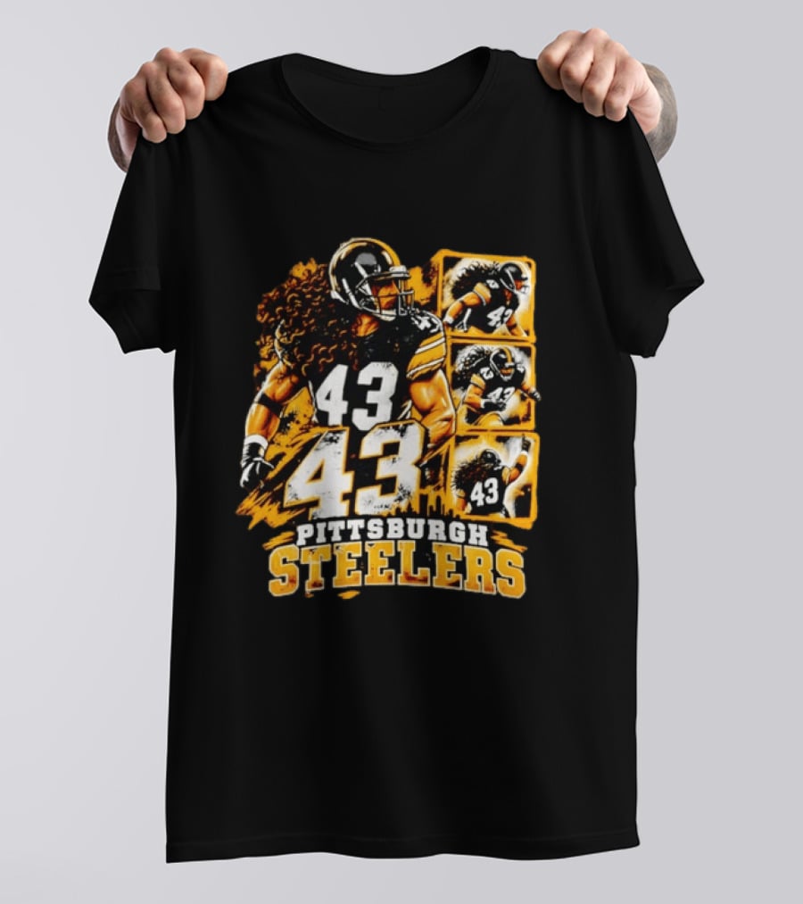 Troy Polamalu 43 Pittsburgh Steelers Football Legend T-Shirt