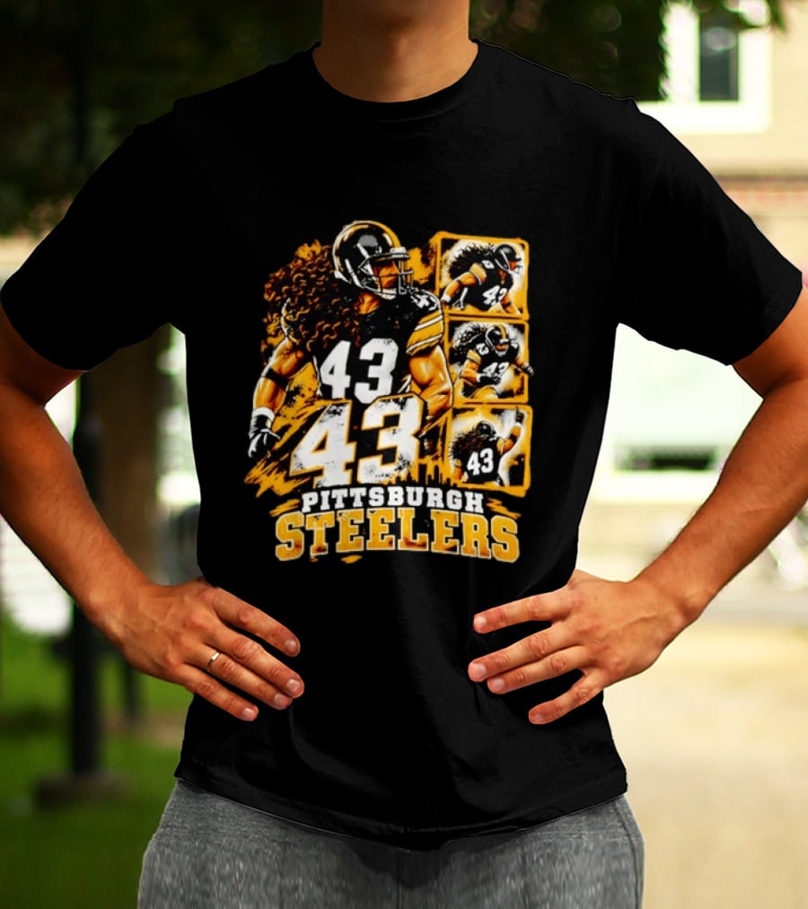 Troy Polamalu 43 Pittsburgh Steelers Football Legend T-Shirt