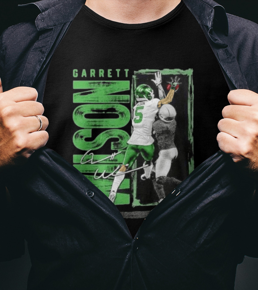Garrett Wilson New York Jets Football Duo 5 Autograph Wilson Player Image T-Shirt