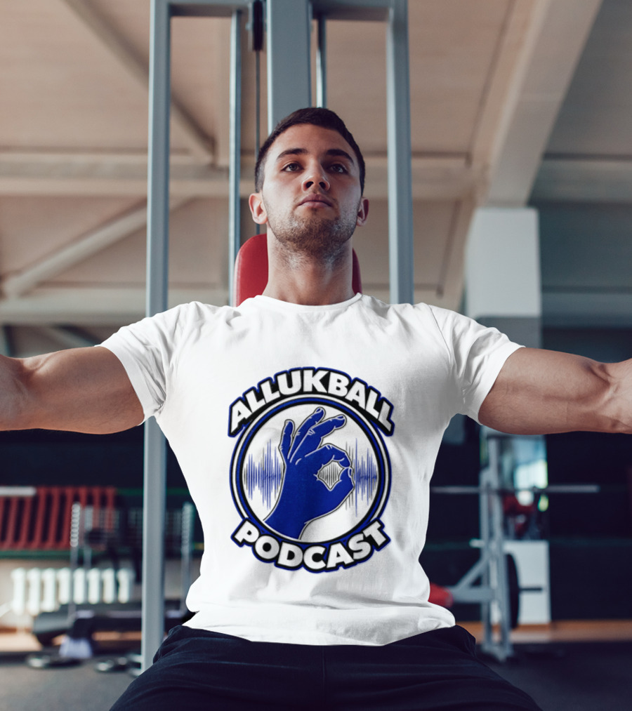 Allukball Podcast Logo Hand Gesture With Sound Waves T-Shirt