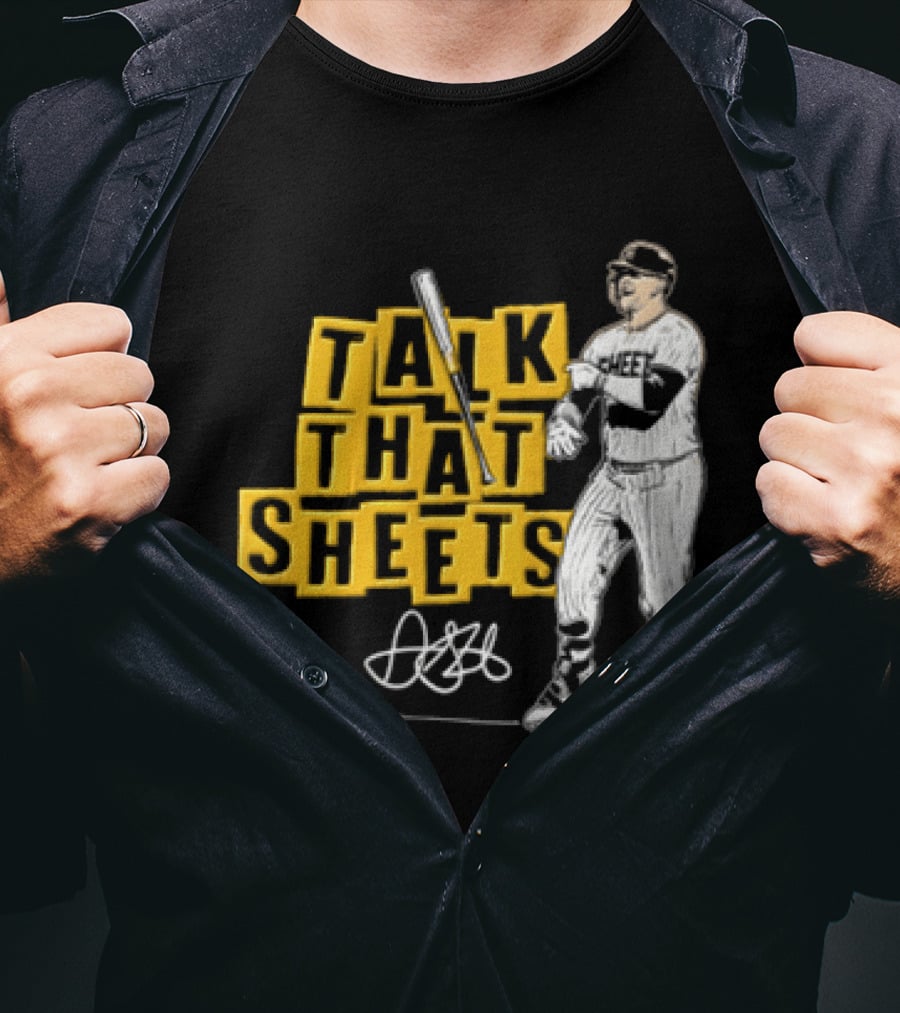 San Diego Padres Fernando Tatis Jr Talk That Sheets Baseball Player Batting Pose 23 T-Shirt