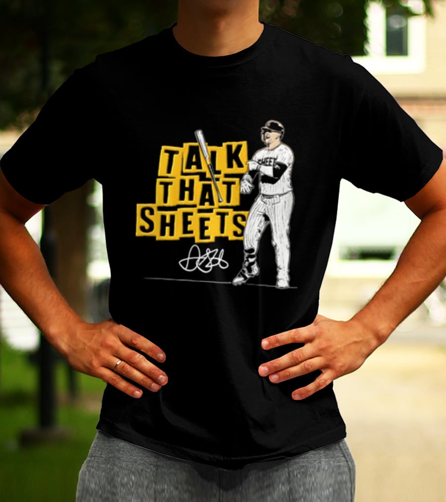 San Diego Padres Fernando Tatis Jr Talk That Sheets Baseball Player Batting Pose 23 T-Shirt