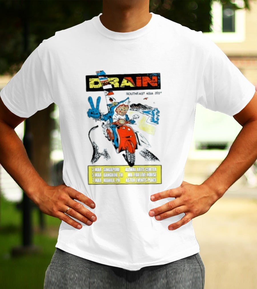 Drain Southeast Asia 2027 Tour Hardcore Singapore Bangkok Manila Dates Venues T-Shirt