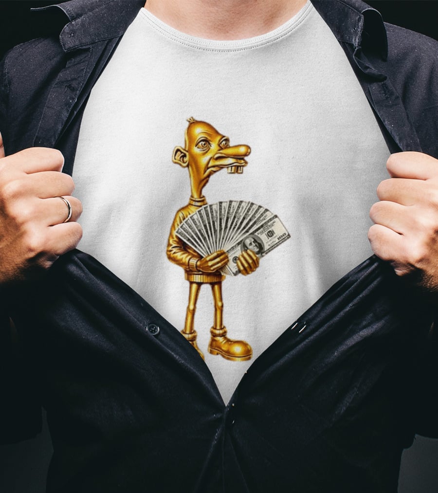 Greg Heffley Gold Money Meme With Cash Stack T-Shirt