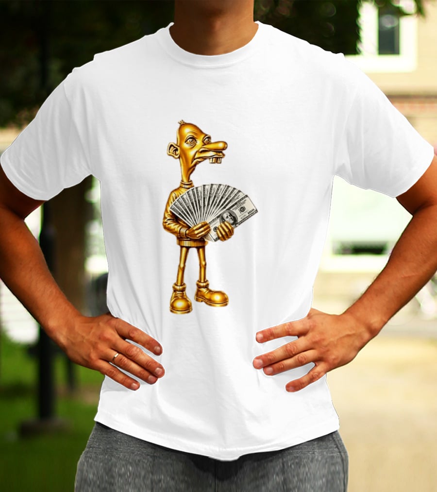 Greg Heffley Gold Money Meme With Cash Stack T-Shirt
