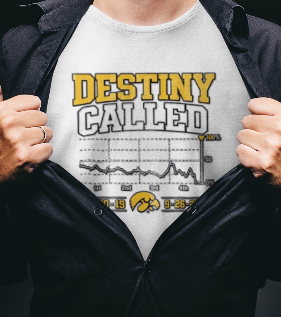 Destiny Called Iowa Hawkeyes Xavier Williams Performance Graph 2019 9 26 26 T-Shirt