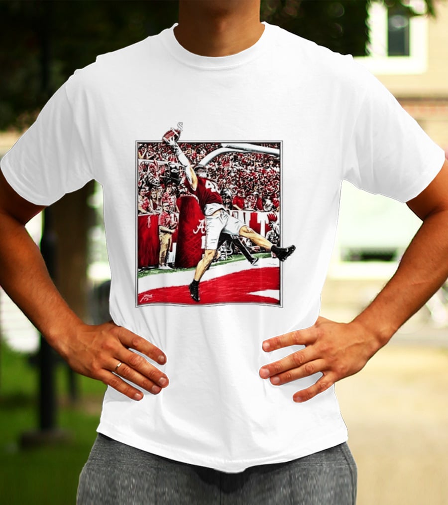 Josh Jacobs Alabama Football Touchdown Celebration T-Shirt