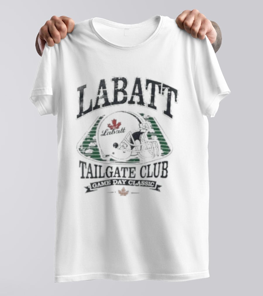 Labatt Tailgate Club Game Day Classic Football Maple Leaf Helmet T-Shirt