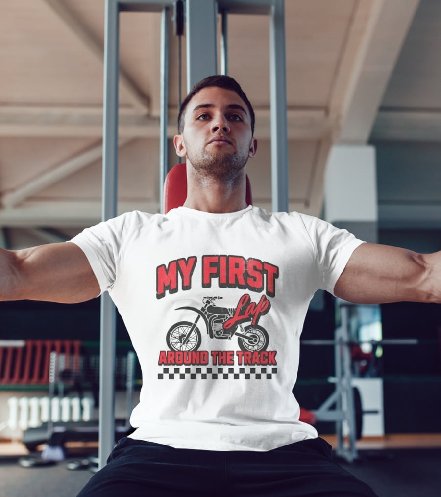 My First Lap Around The Track Distressed Motocross Racing Adventure T-Shirt