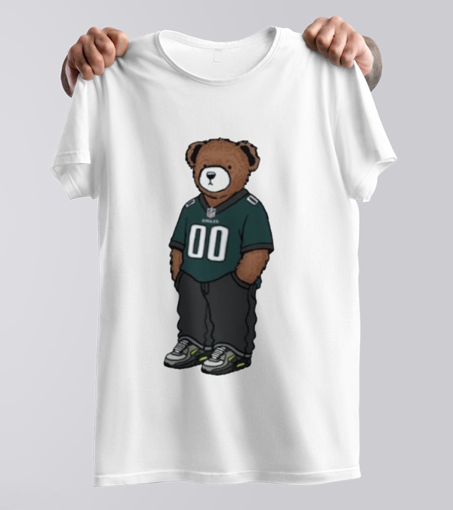 Philadelphia Eagles Teddy Bear Jersey 00 Team Spirit Fan T-Shirt