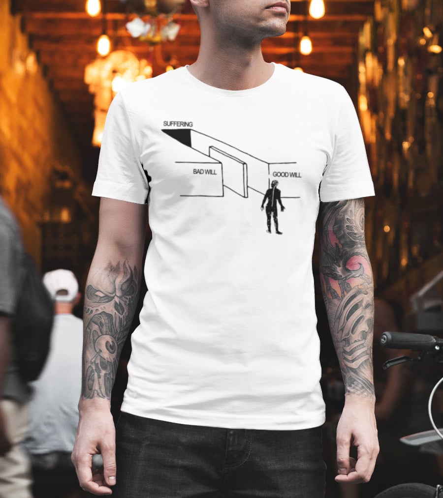 Suffering Between Material Will And Spiritual Will Perception Journey T-Shirt