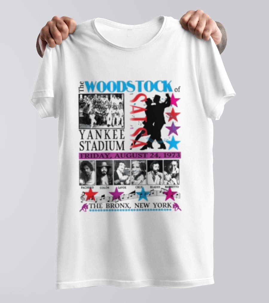 Woodstock Of Salsa Yankee Stadium August 24 1973 Pacheco Colón Lavoe Cruz Blades Barretto Bronx New York T-Shirt