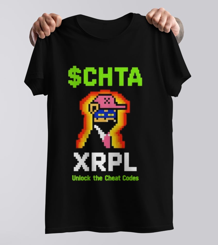 $CHTA XRPL Unlock The Cheat Codes Pixel Art Gamer Crypto T-Shirt