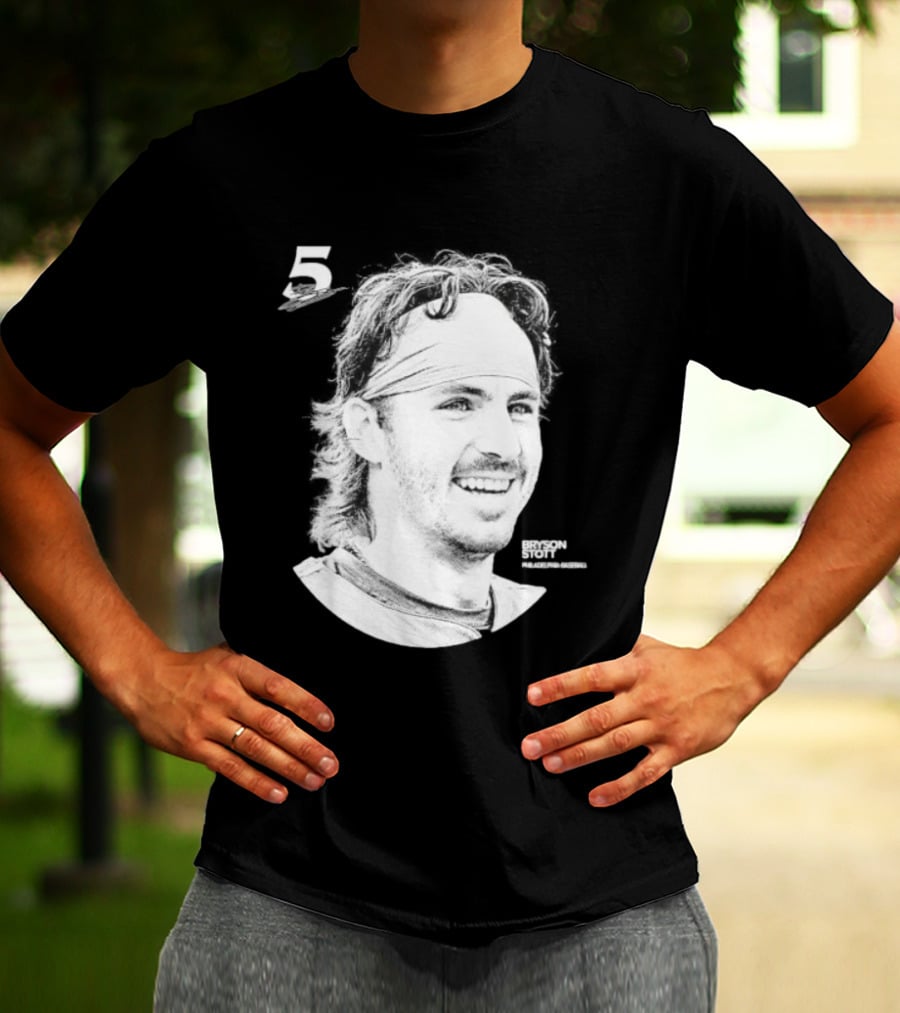 Philadelphia Baseball Bryson Stott 5 Halftone T-Shirt