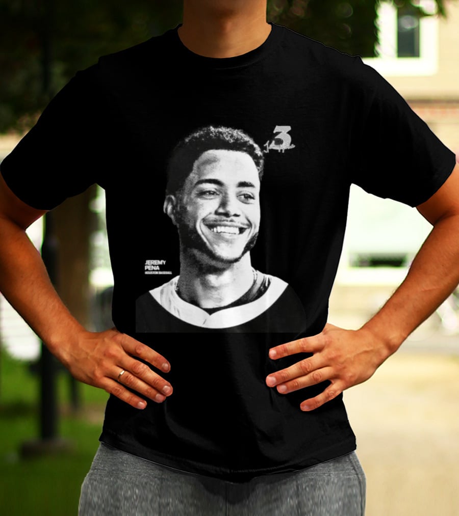 Jeremy Pena Houston Baseball No 3 Halftone T-Shirt