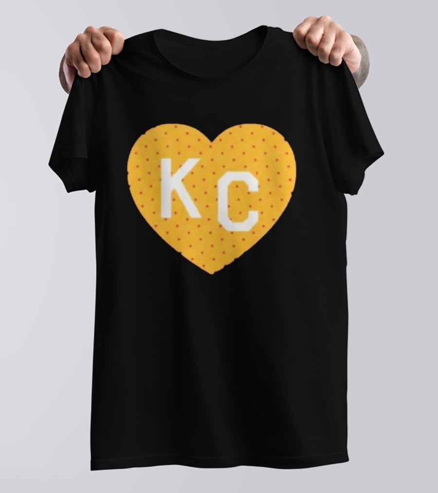 Kansas City Chiefs KC Heart Polka Dot Fan T-Shirt