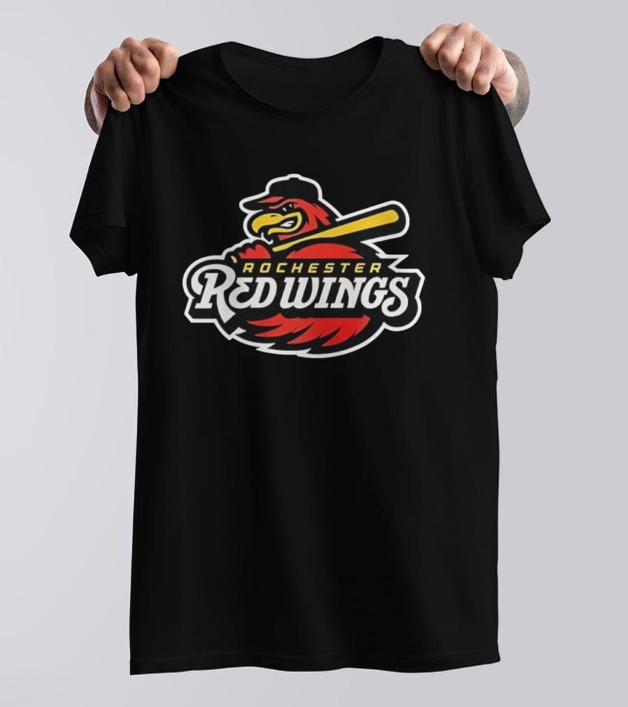 Rochester Red Wings Baseball Team Batting Bird T-Shirt
