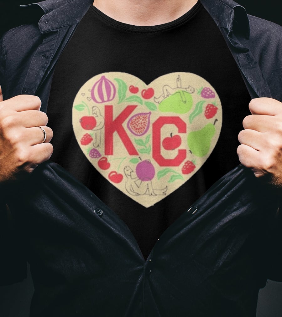 KC Heart Fruits And Figures Kansas City Giving Grove T-Shirt
