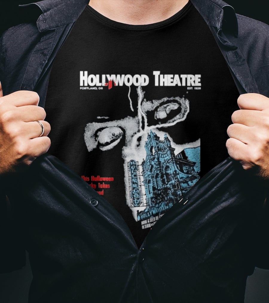 Chucky Takes Hollywood Theatre Portland Halloween Bride Seed Of Chucky 2023 T-Shirt