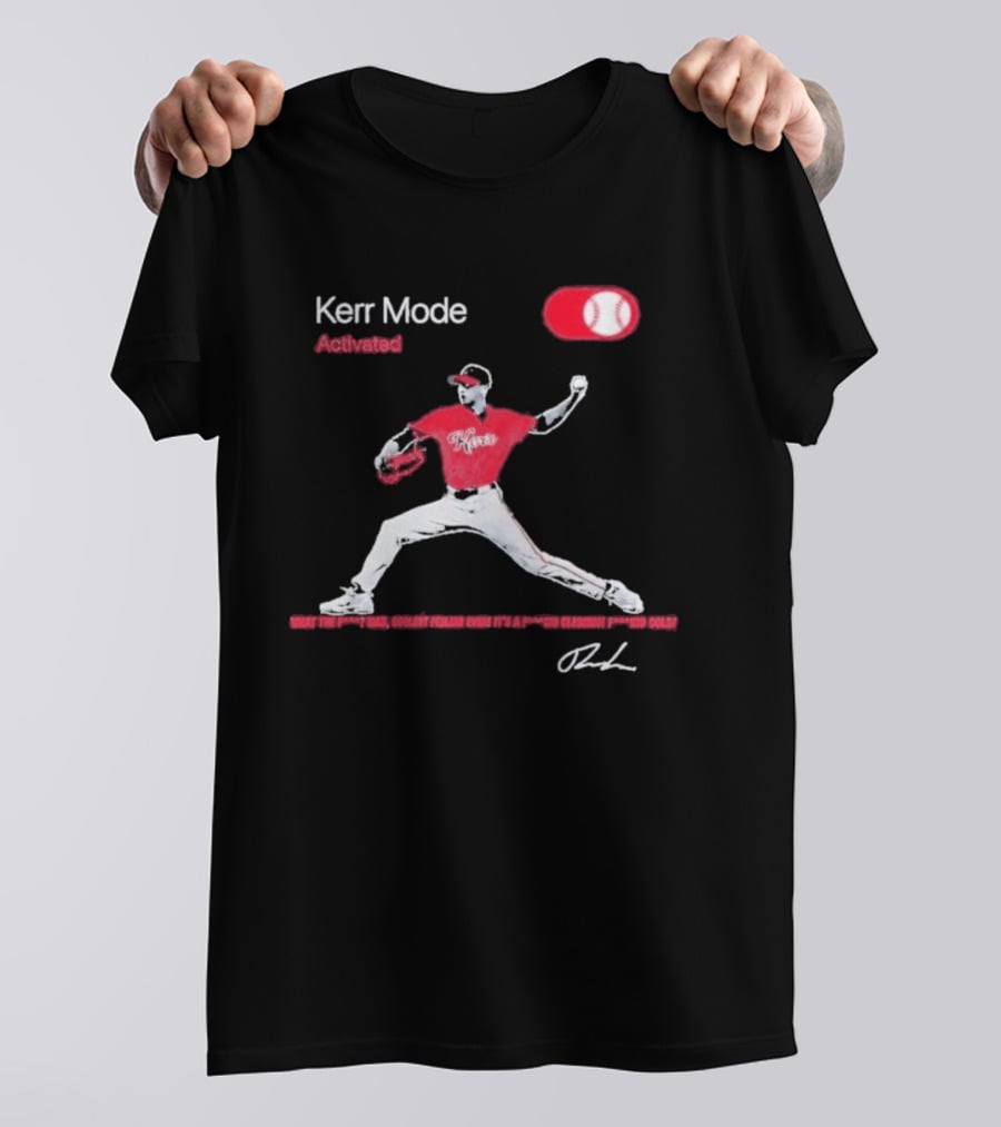 Kerr Mode Activated Pitcher Red Baseball Jersey T-Shirt
