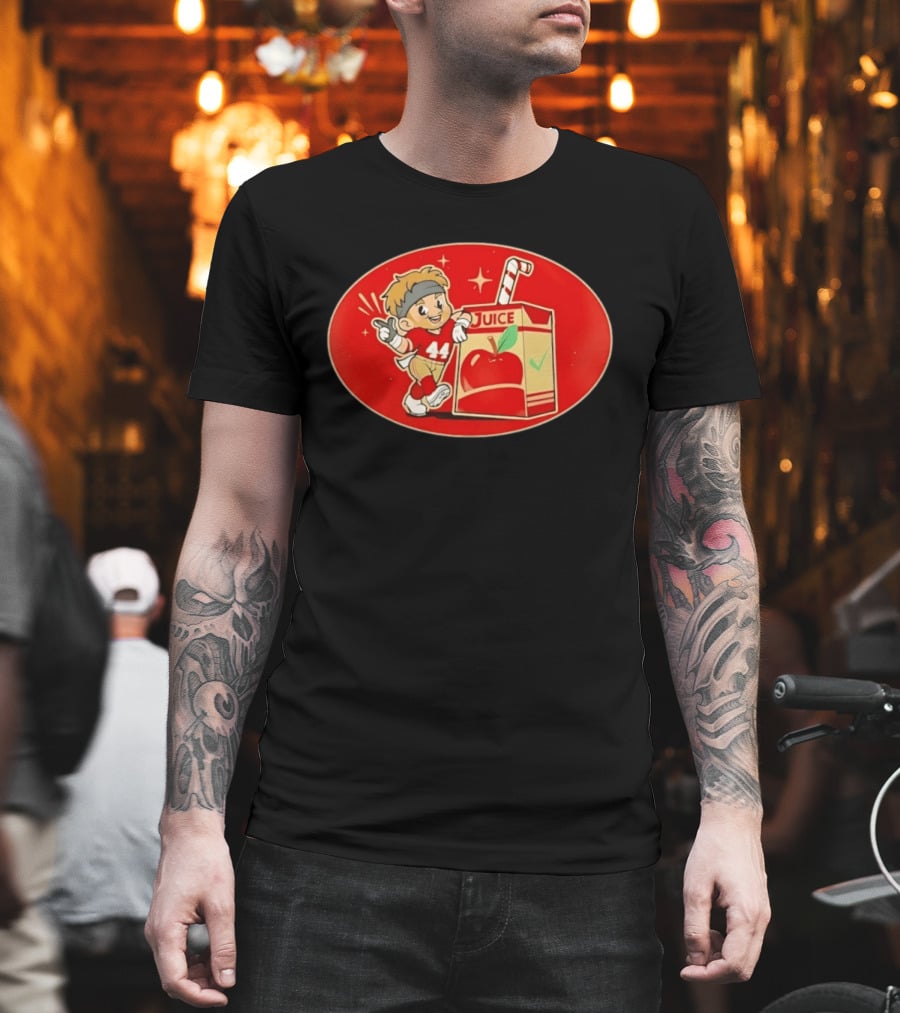 San Francisco 49ers Kyle Juszczyk Juice Box Cartoon 44 Football Player T-Shirt