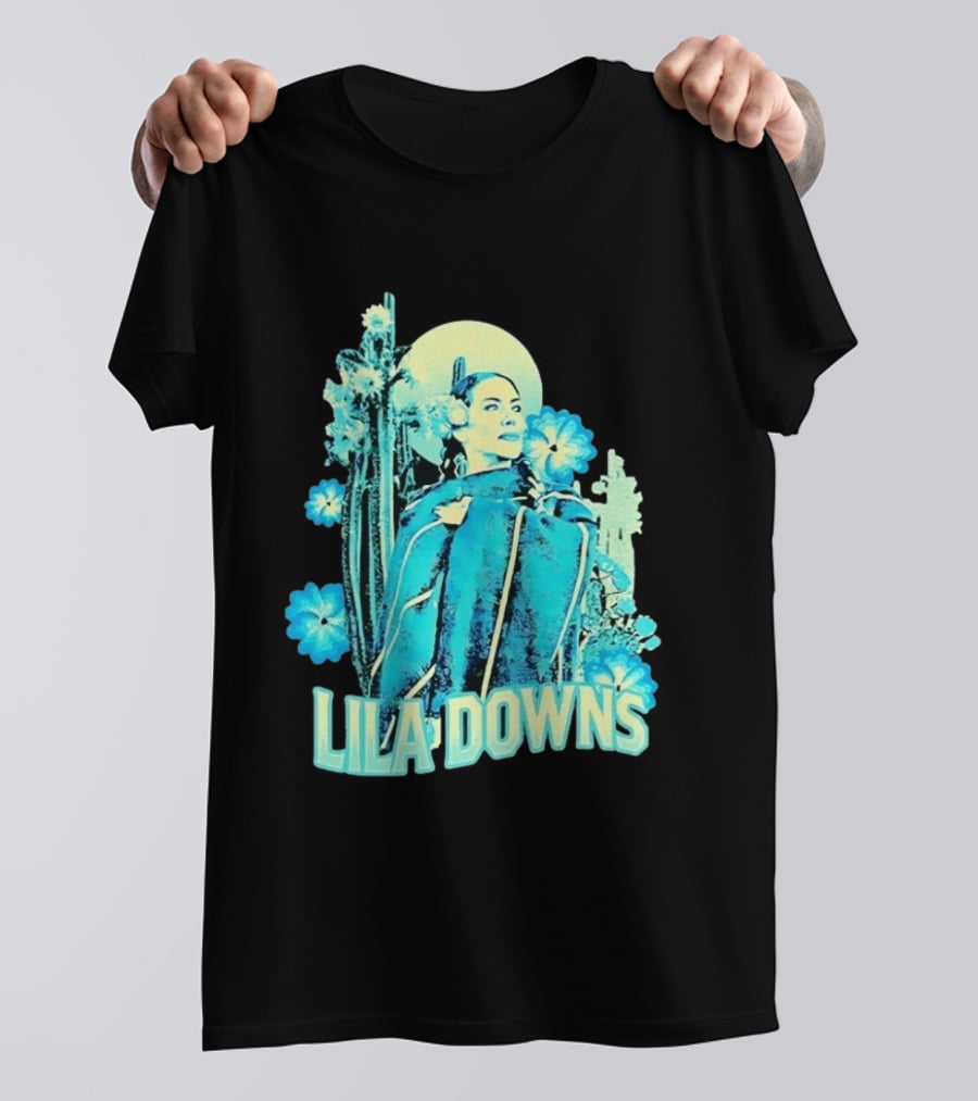 Lila Downs Mexican Cactus Floral T-Shirt