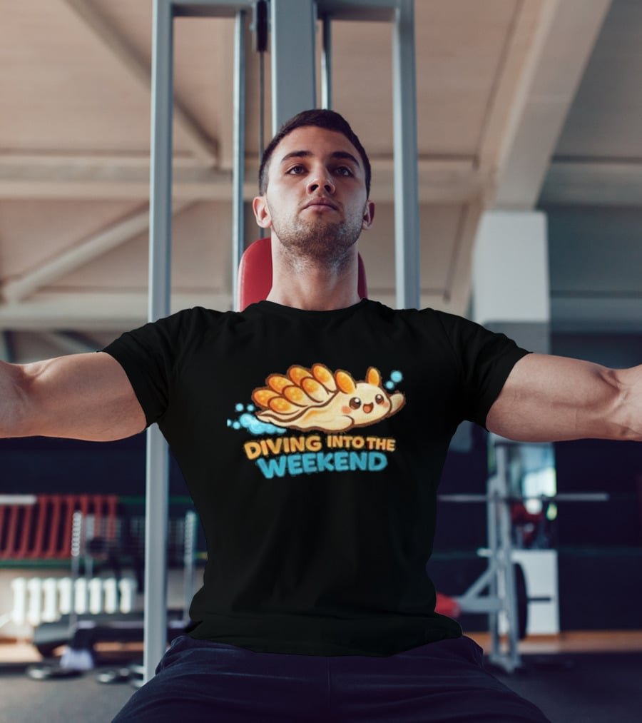 Diving Into The Weekend Cute Cartoon Sea Creature T-Shirt