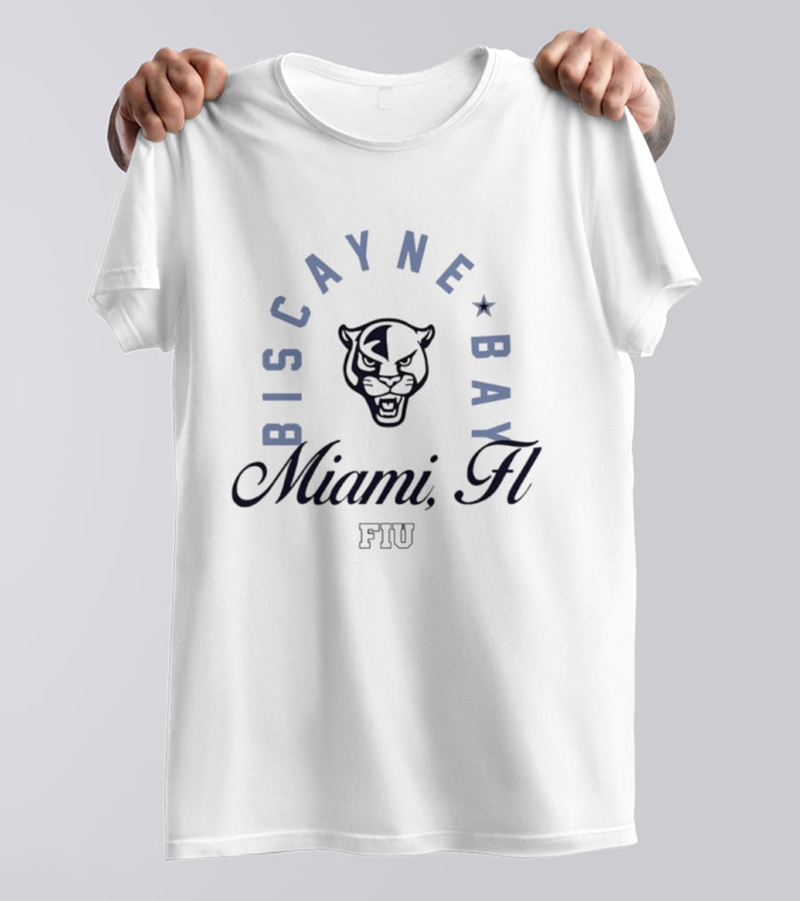 Biscayne Bay Miami FL FIU Panthers Logo Florida International University T-Shirt