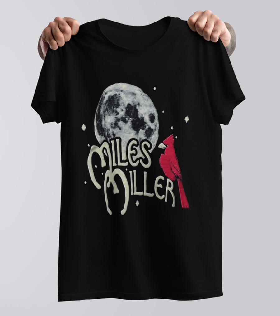 Miles Miller Cardinal Bird Moon Stars T-Shirt