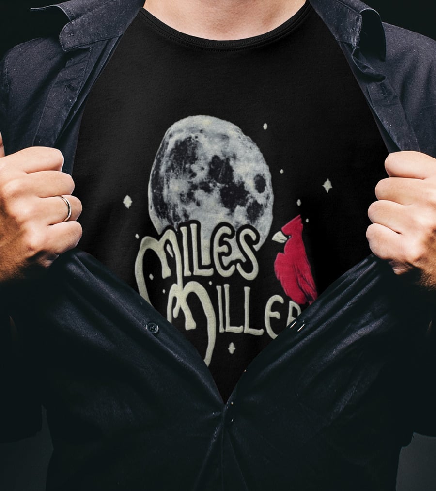 Miles Miller Cardinal Bird Moon Stars T-Shirt
