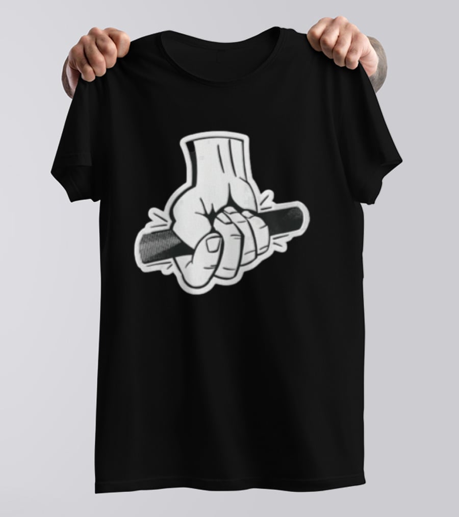 Hand Holding Black Bar T-Shirt